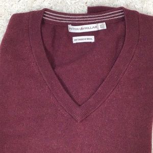 Peter Millar merino wool v neck sweater XL